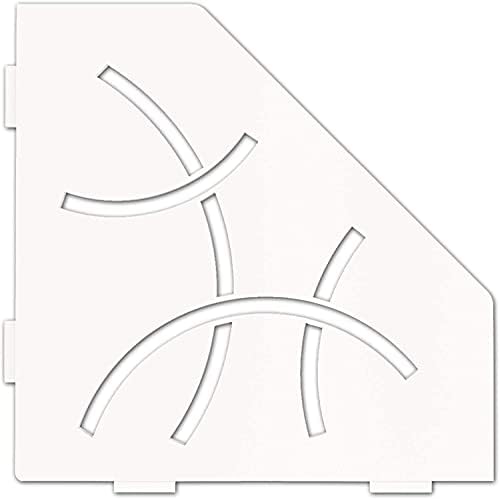 Schluter Системи Pentagonal Агол Полица-E - Крива Дизајн -Мат Бела (SES2D6MBW) Kerdi-Линија Туш Acessory
