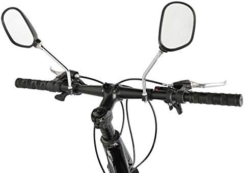 Shipenophy Велосипед Handlebar Rearview Огледало, Стакло и Огледало Големи Димензии Светлина Рефлектор е Јасно Видлива за Повеќето