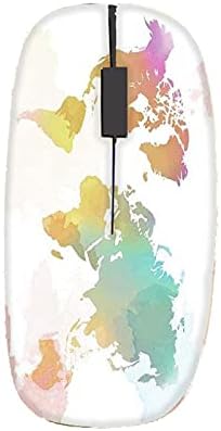 Пластични Печатење со Мапата на Светот Модерен Компатибилен со Безжичен Глушец за Мажи