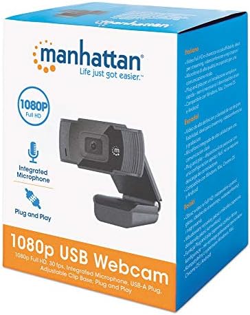 Менхетн 1080p HD USB веб-Камера со Микрофон – го Користите Веб Камера на Компјутер, Лаптоп, КОМПЈУТЕР - за Стриминг Видео Повик,