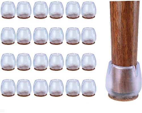 Круг Стол Нога Кат Заштитници со Чувствува Силиконски Влошки Мебел Нозе глајд модели Капи Чаши за 1 да 1-3/16 Инчен