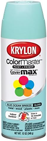 Krylon Colormaster Внатрешна/Надворешна Аеросол Бојата, 12 оз, Длабоко Сива