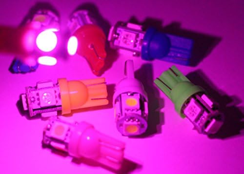 WattBoys (2) 5 SMD LED сијалица T/10 Оптоварување на трудот-Тип Табличка Светлина во Розова