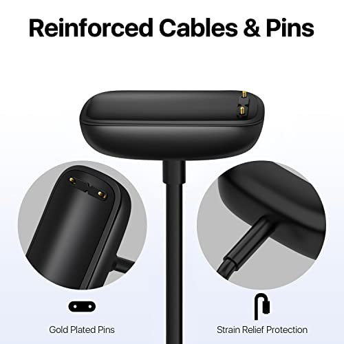 TNP 2-Pack Држачи за Кабел за Полнење Кабел за Fitbit Luxe/Fitbit Полнење 5-3FT Замена Полнач, USB Полнење Кабелот Додатоци со Копчето за Ресетирање за Fitbit Фитнес отчукувањата на Ср?