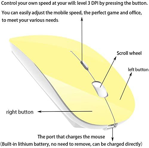 Bluetooth Глувчето за Полнење Безжичен Глушец за MacBook Pro,Bluetooth Безжична Глувчето за Лаптоп КОМПЈУТЕР Компјутер