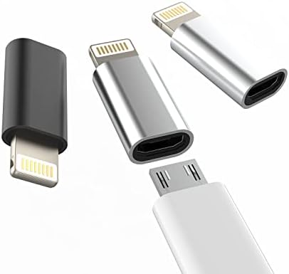 Micro USB на Молња Адаптер（3 Pack）Брзо Полнење за Пренос на Податоци Конвертор Микро USB Женски Кабел за да Молња Машки Конектор