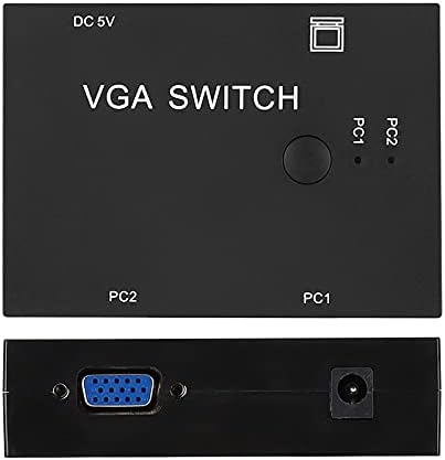 Преносни 2-Порта VGA Префрлање Видео Селектор Switcher Кутија 2-во-1 Од Двојна Порта VGA Монитор Switcher Споделување на Две Компјутер