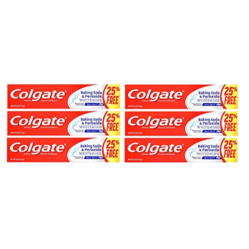 Colgate Anticavity Flouride Паста за заби со Сода бикарбона и Пероксид Белење Брзо Mink 5.0 оз 6 PACK