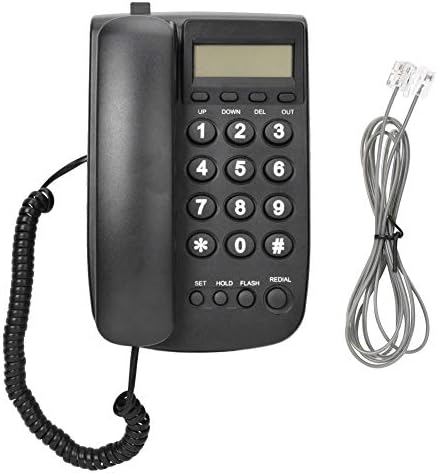 Corded Телефон, Ѕид Phone Телефон со FSK/DTMF Двоен Систем, Без Caller ID Екранот, Без Батерија е Потребно, Биро Телефон Фиксни Телефони,